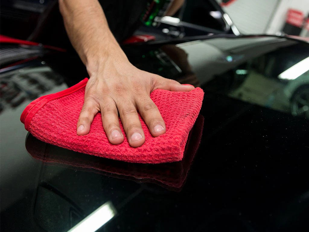 Waffle Weave Glass and Window Microfiber Towel 3 Waffle Weave Glass and Window Microfiber Towel