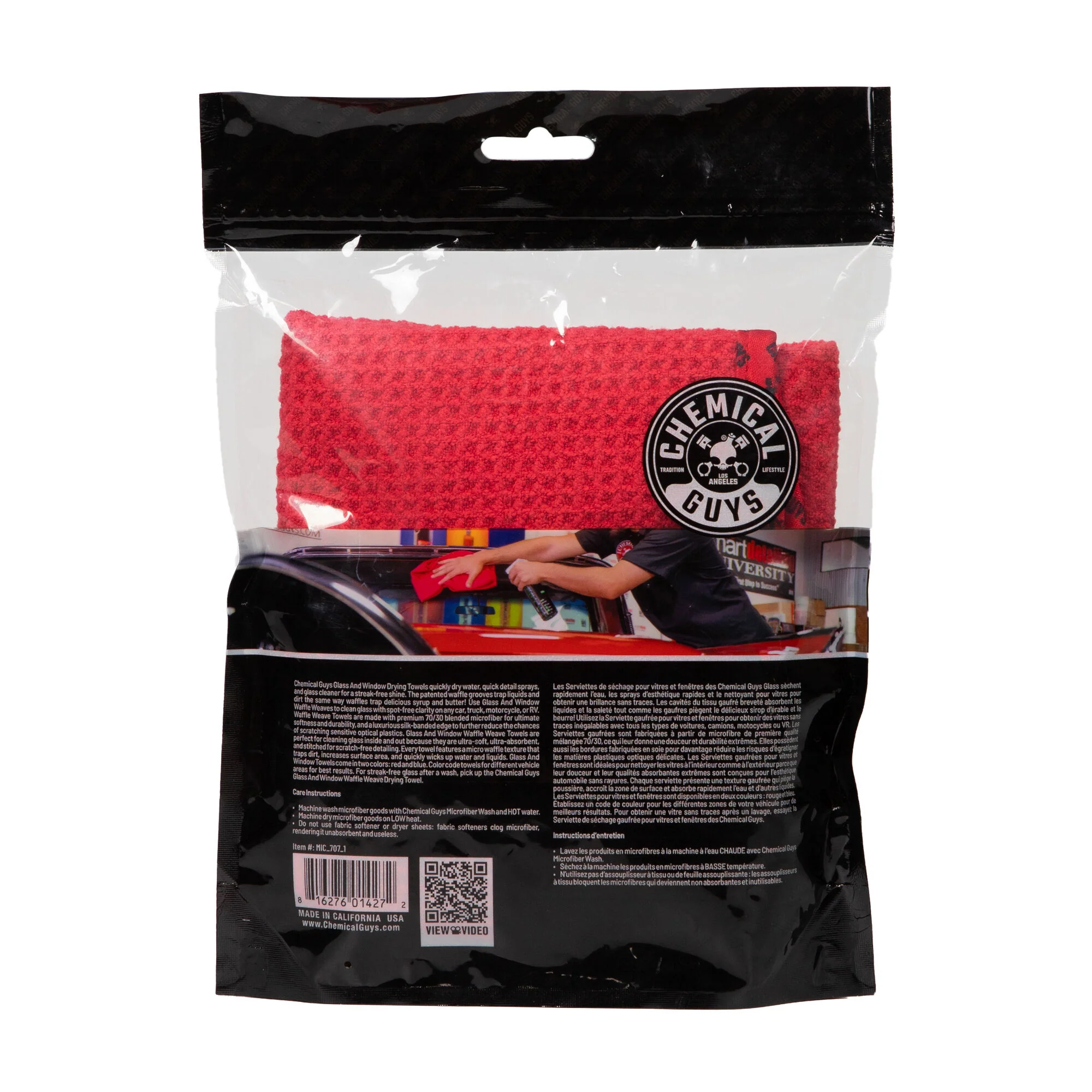 Waffle Weave Glass and Window Microfiber Towel 6 Waffle Weave Glass and Window Microfiber Towel