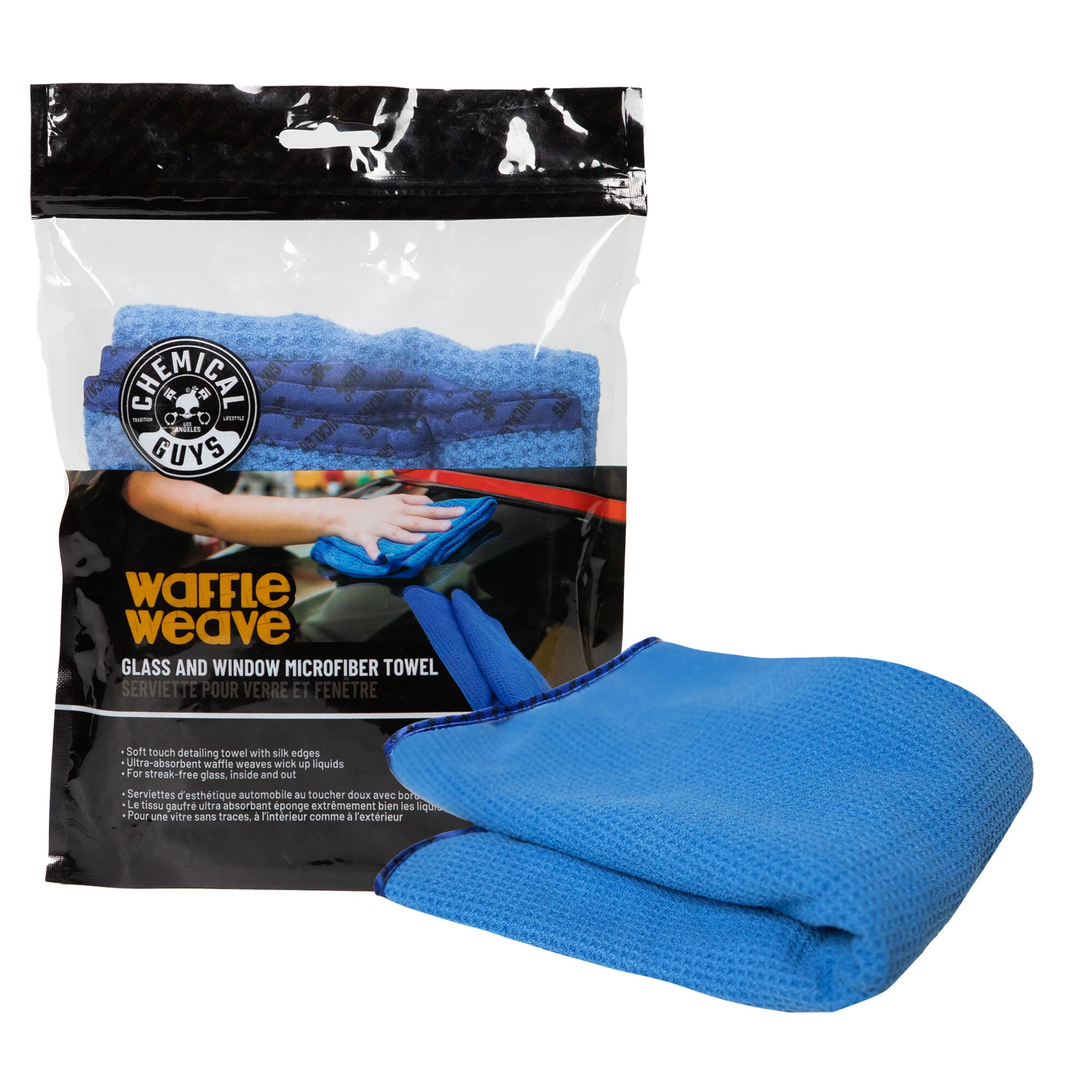 Waffle Weave Glass and Window Microfiber Towel 7 Waffle Weave Glass and Window Microfiber Towel