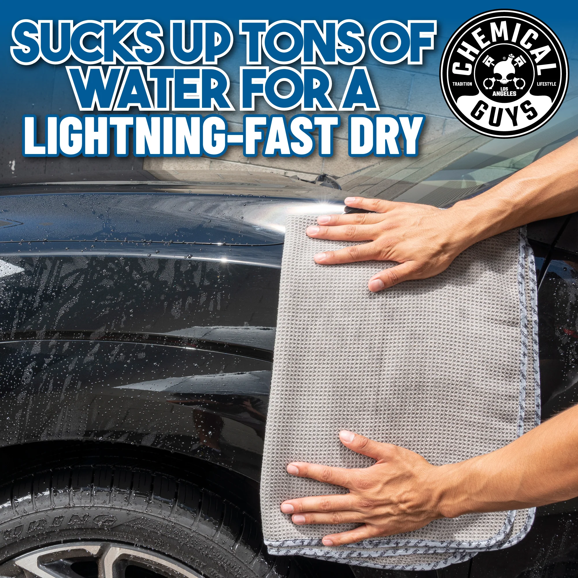 Waffle Weave Gray Matter Microfiber Drying Towel 6 Waffle Weave Gray Matter Microfiber Drying Towel
