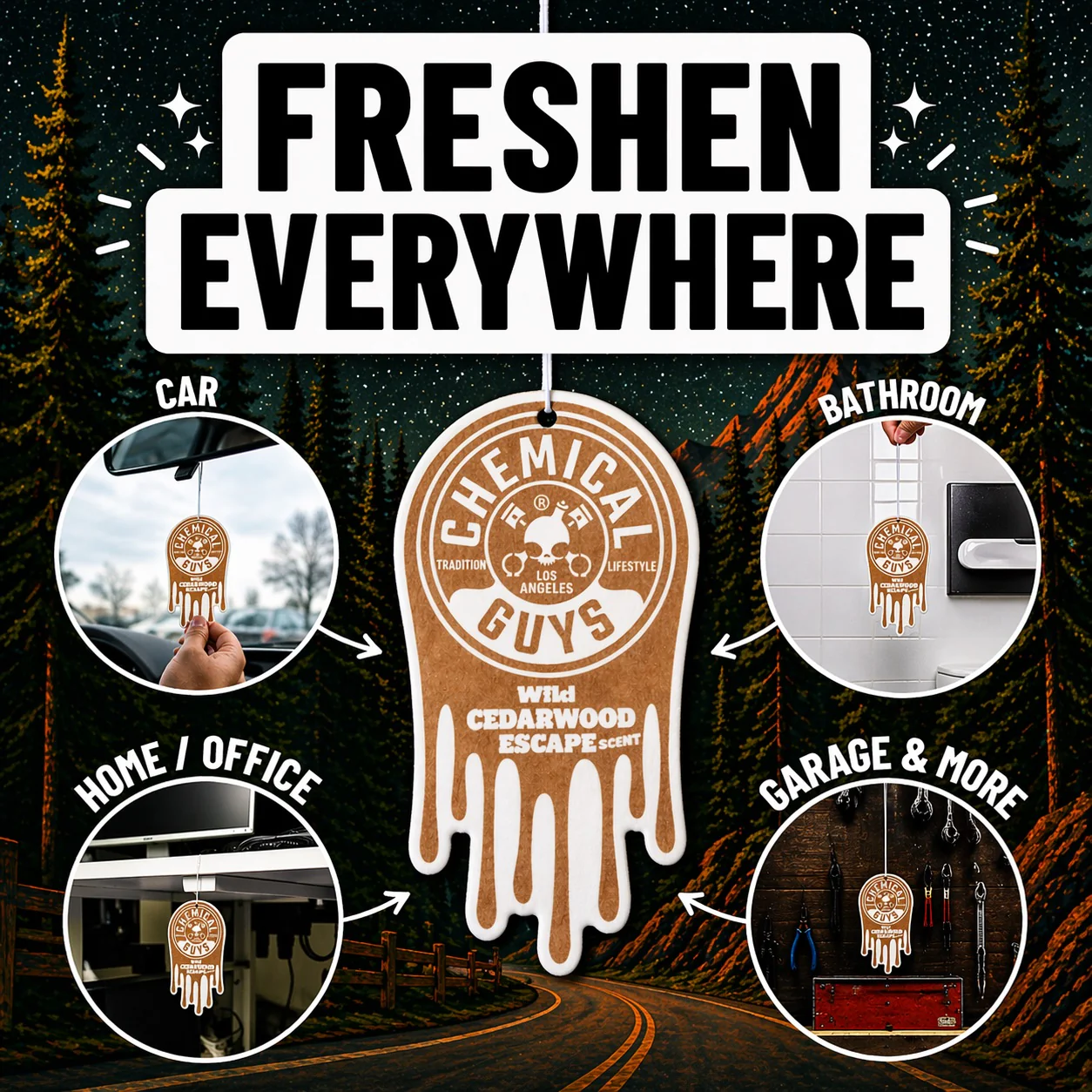 Wild Cedarwood Escape Hanging Air Freshener 3 Wild Cedarwood Escape Hanging Air Freshener