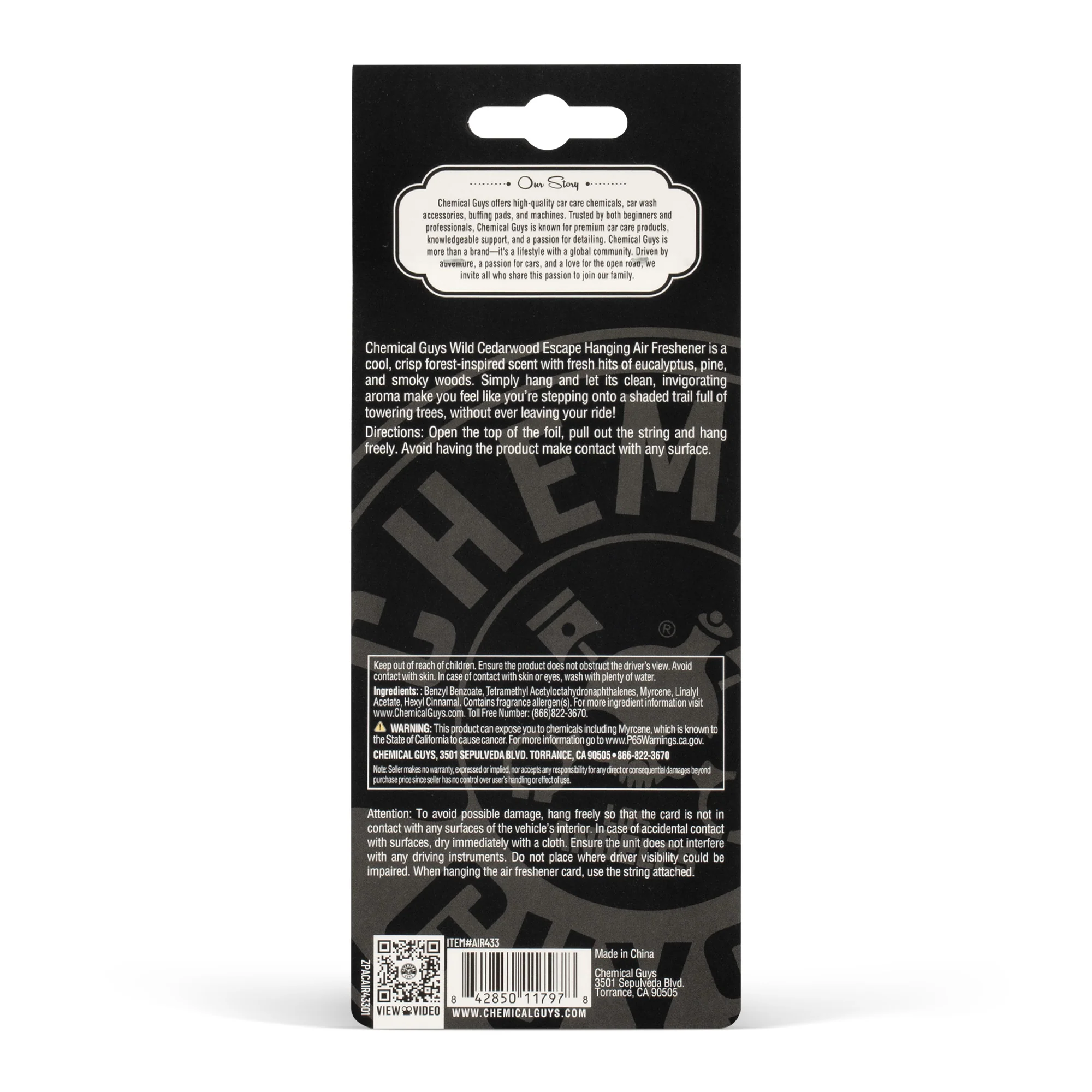 Wild Cedarwood Escape Hanging Air Freshener 4 Wild Cedarwood Escape Hanging Air Freshener