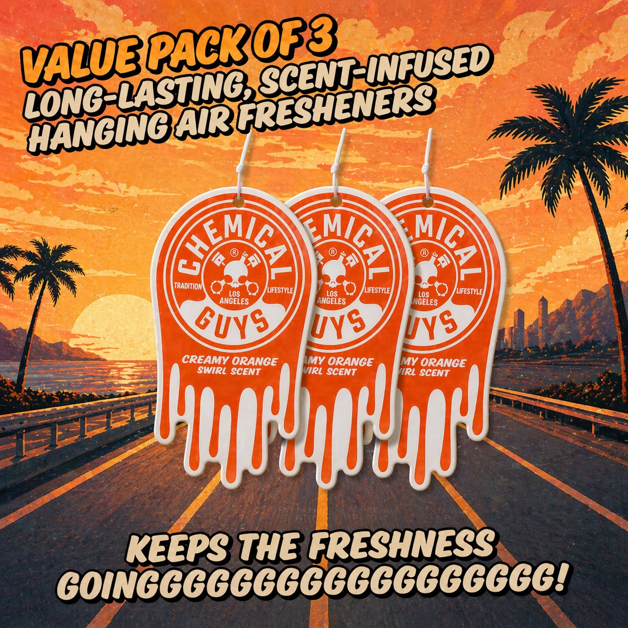 Creamy Orange Swirl Hanging Air Freshener 4 Creamy Orange Swirl Hanging Air Freshener