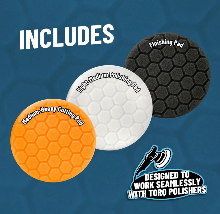 Buffing Pad Sampler Kit w/Polishing Pad Cleaner 2 Buffing Pad Sampler Kit w/Polishing Pad Cleaner