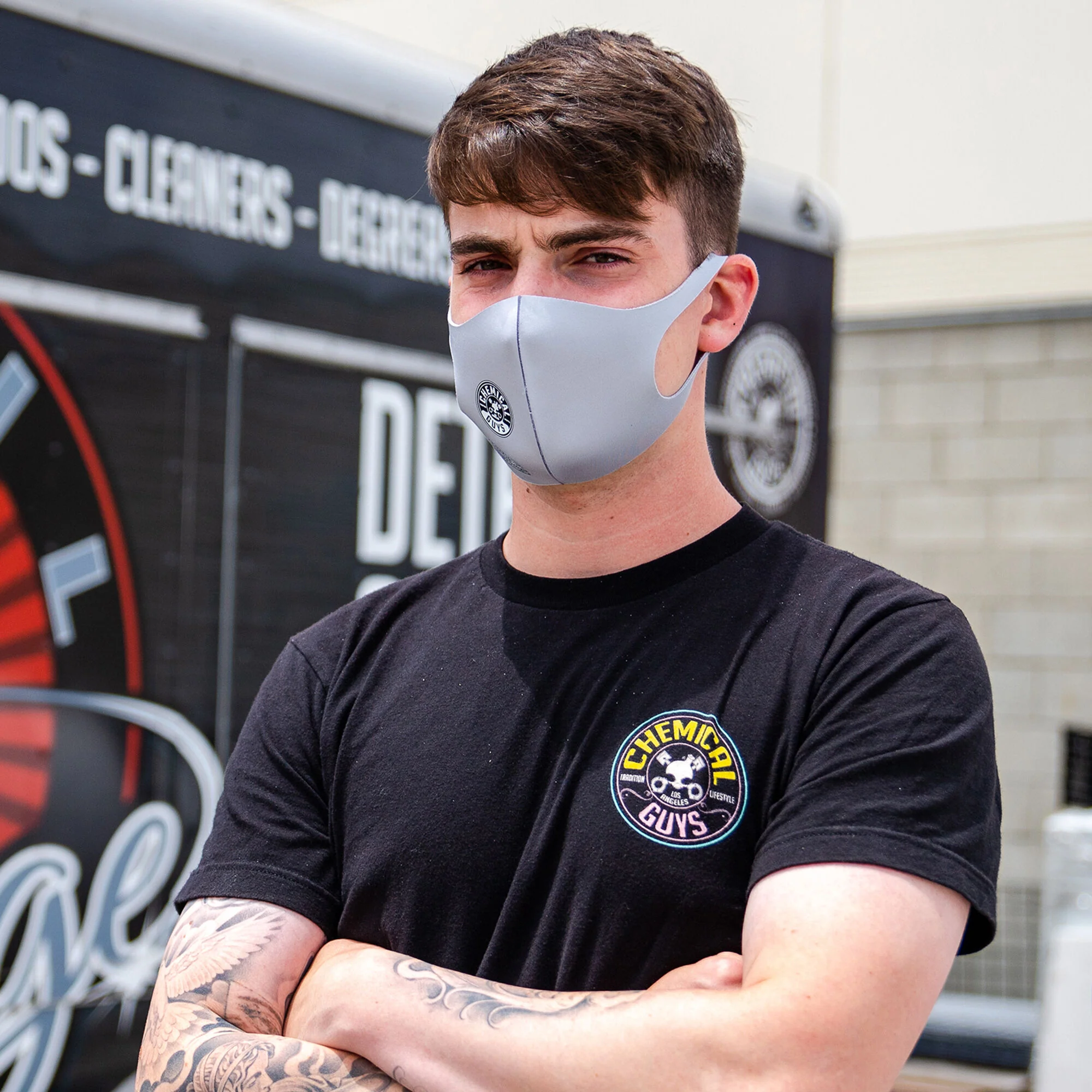 Chemical Guys Gray Cloth Non-Medical Face Mask 5 Chemical Guys Gray Cloth Non-Medical Face Mask