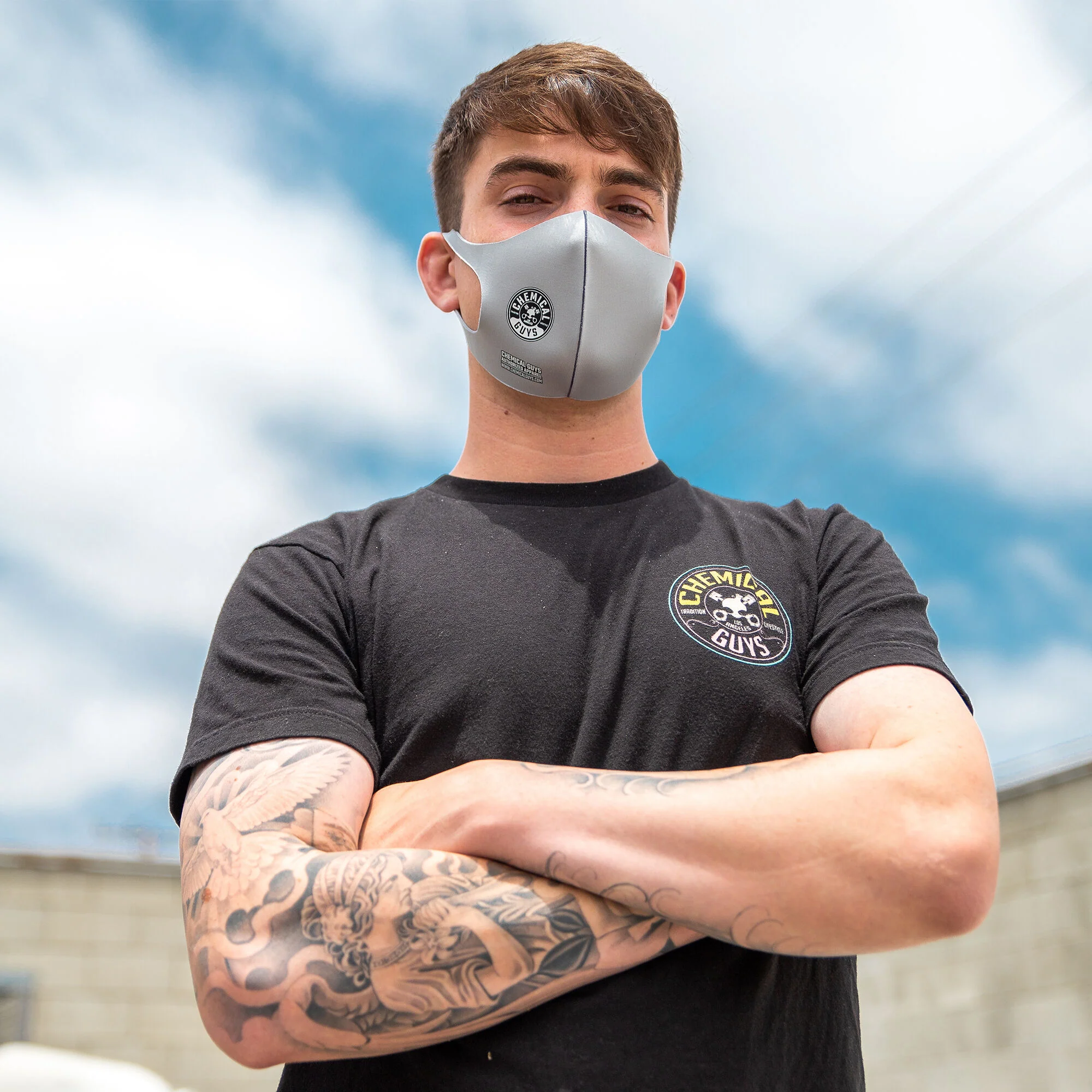 Chemical Guys Gray Cloth Non-Medical Face Mask 6 Chemical Guys Gray Cloth Non-Medical Face Mask