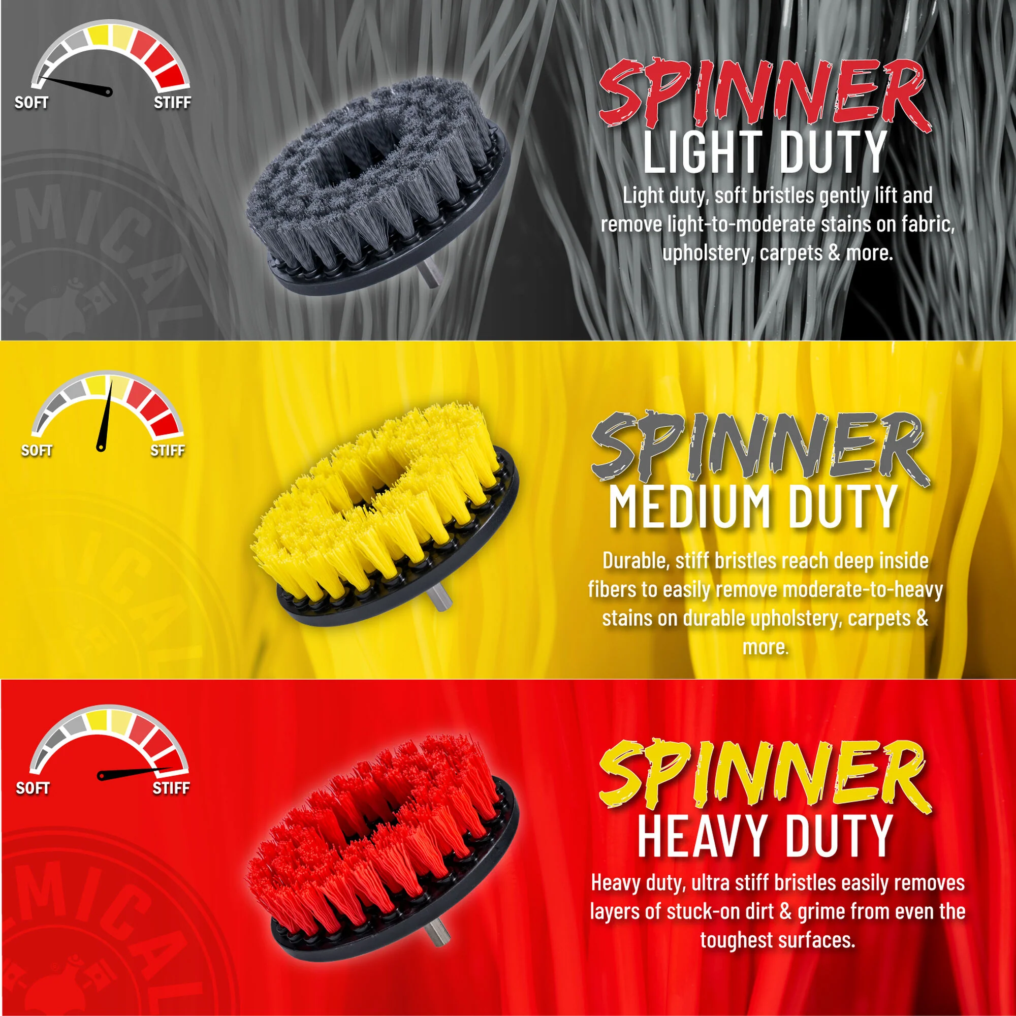 Chemical Guys Spinner Carpet Drill Brush, Medium Duty 4 Chemical Guys Spinner Carpet Drill Brush, Medium Duty