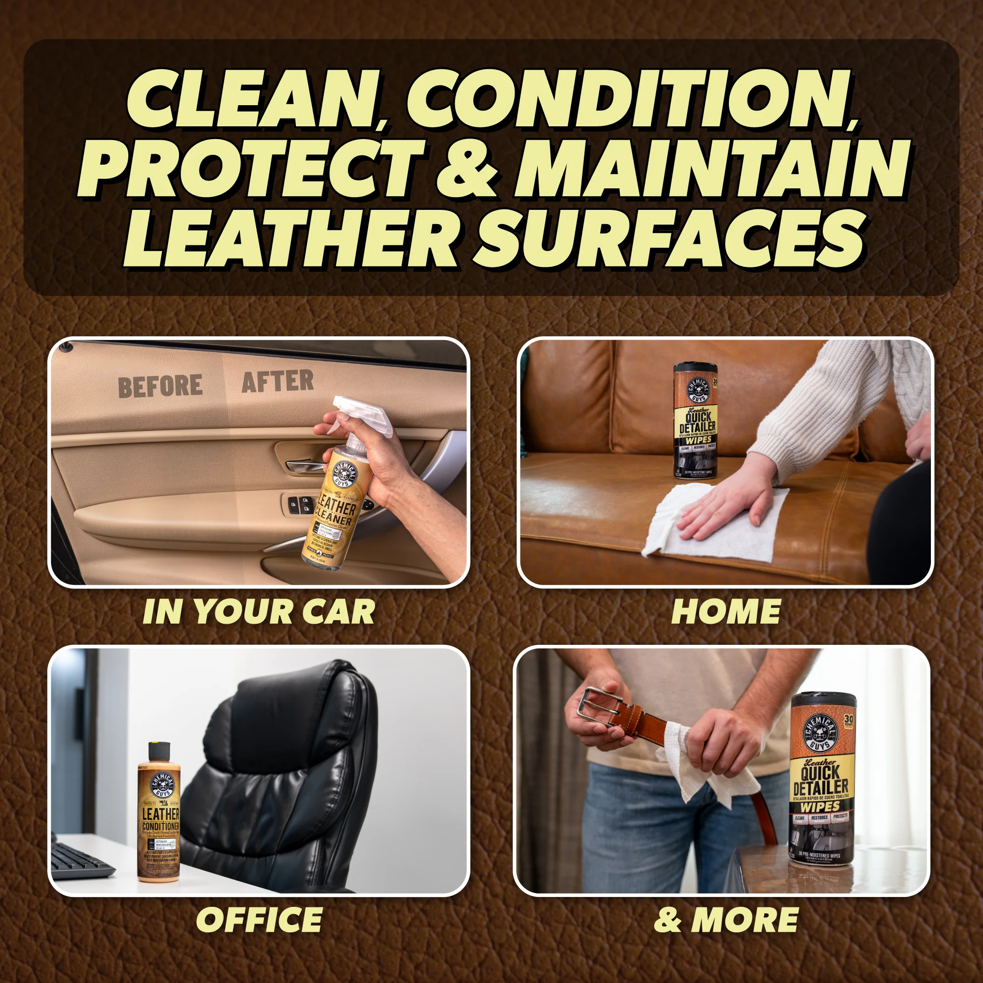 Clean, Condition, & Maintain Leather Care Kit 3 Clean, Condition, & Maintain Leather Care Kit