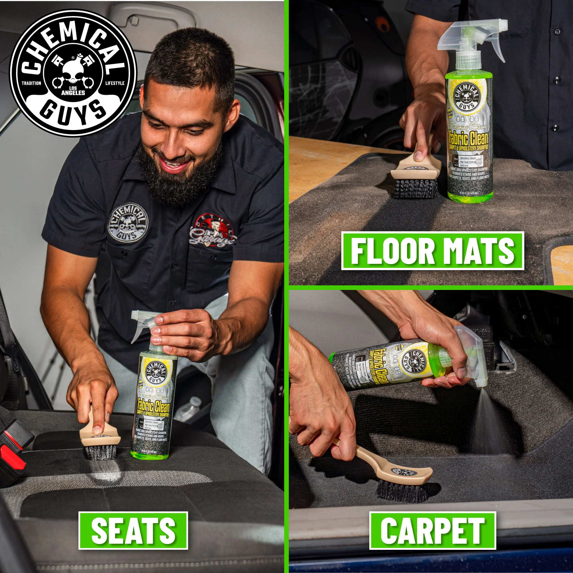 Foaming Citrus Fabric Clean Carpet & Upholstery Shampoo 3 Foaming Citrus Fabric Clean Carpet & Upholstery Shampoo