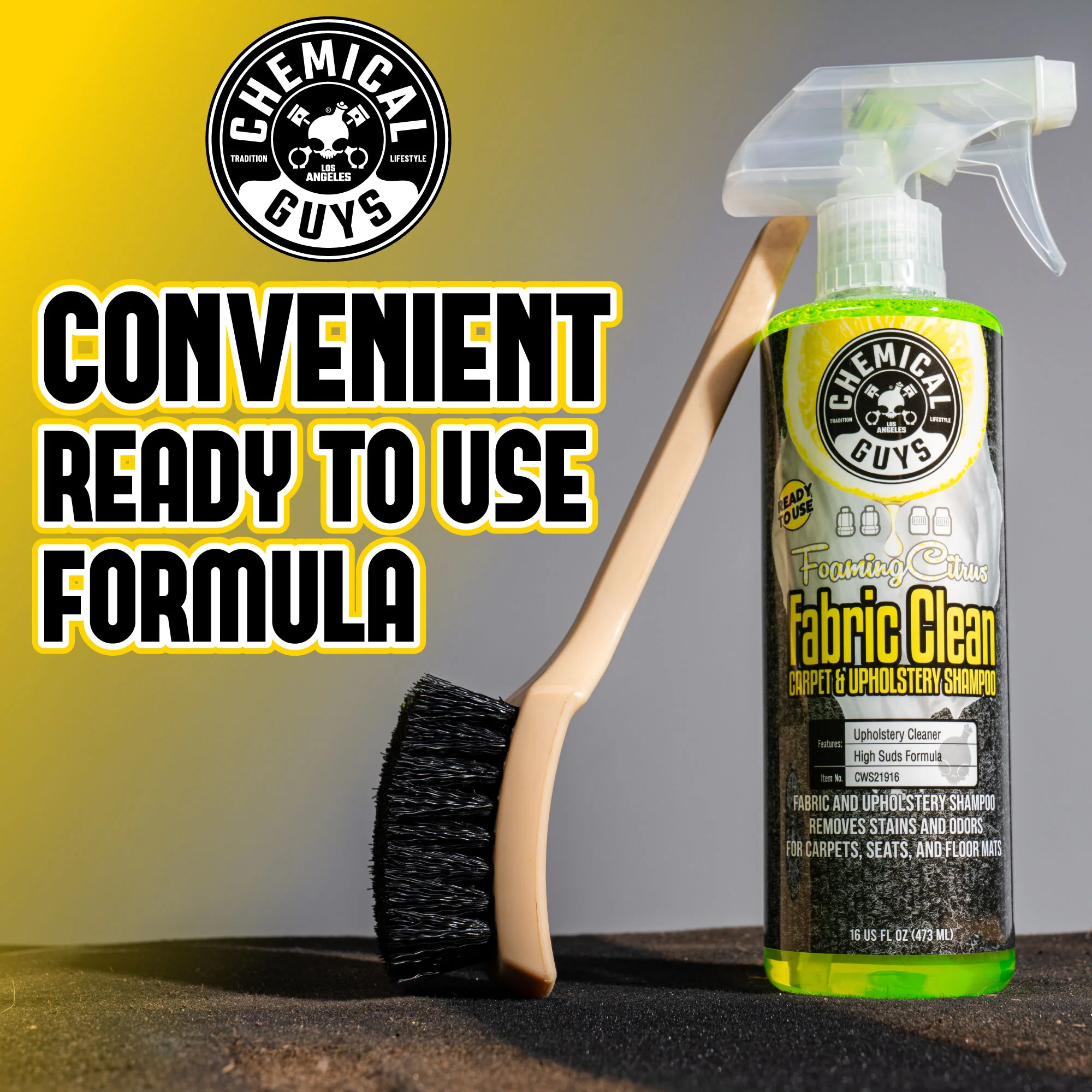 Foaming Citrus Fabric Clean Carpet & Upholstery Shampoo 7 Foaming Citrus Fabric Clean Carpet & Upholstery Shampoo