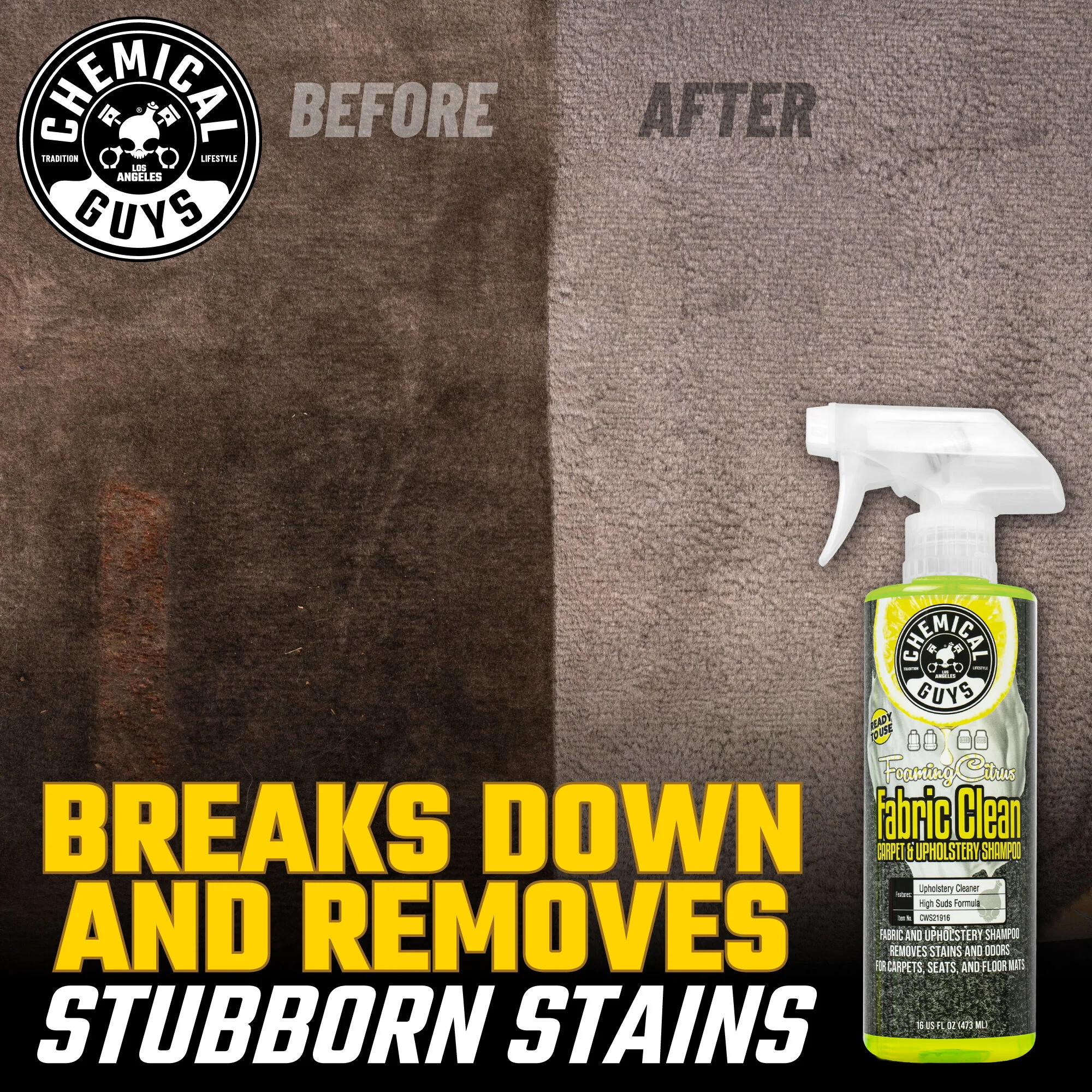 Foaming Citrus Fabric Clean Carpet & Upholstery Shampoo 8 Foaming Citrus Fabric Clean Carpet & Upholstery Shampoo