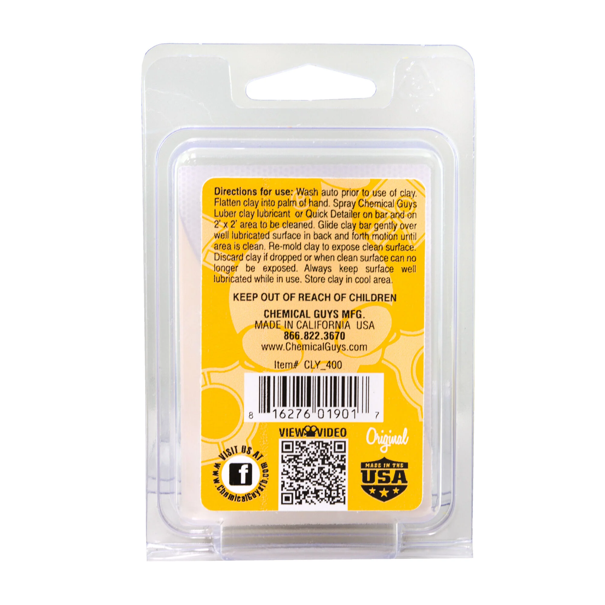 OG Clay Bar (Light/Medium Duty, Yellow) 5 OG Clay Bar (Light/Medium Duty, Yellow)