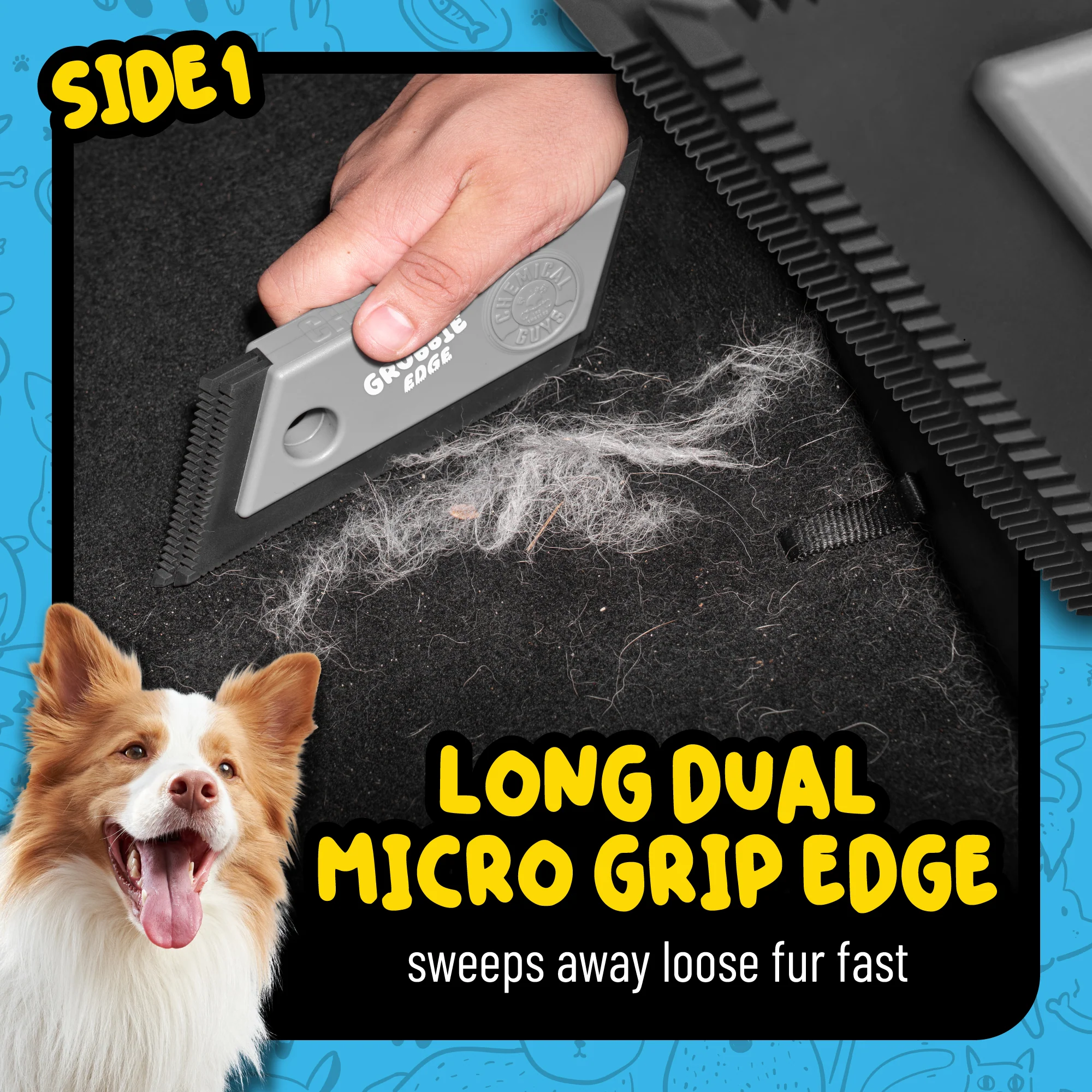 Grubbie Edge Pet Hair Removal Tool 2 Grubbie Edge Pet Hair Removal Tool