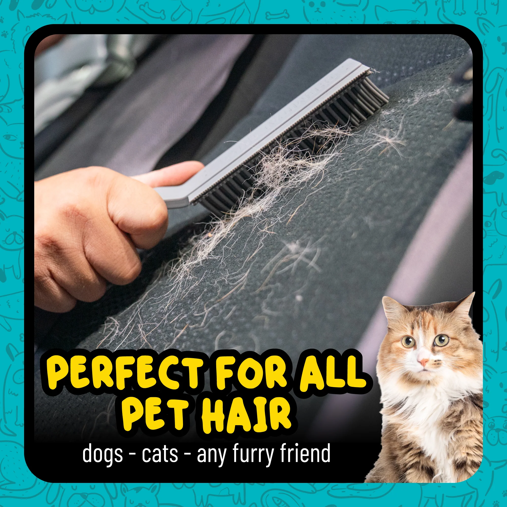 Grubbie Professional Grade Pet Hair Removal Brush 4 Grubbie Professional Grade Pet Hair Removal Brush