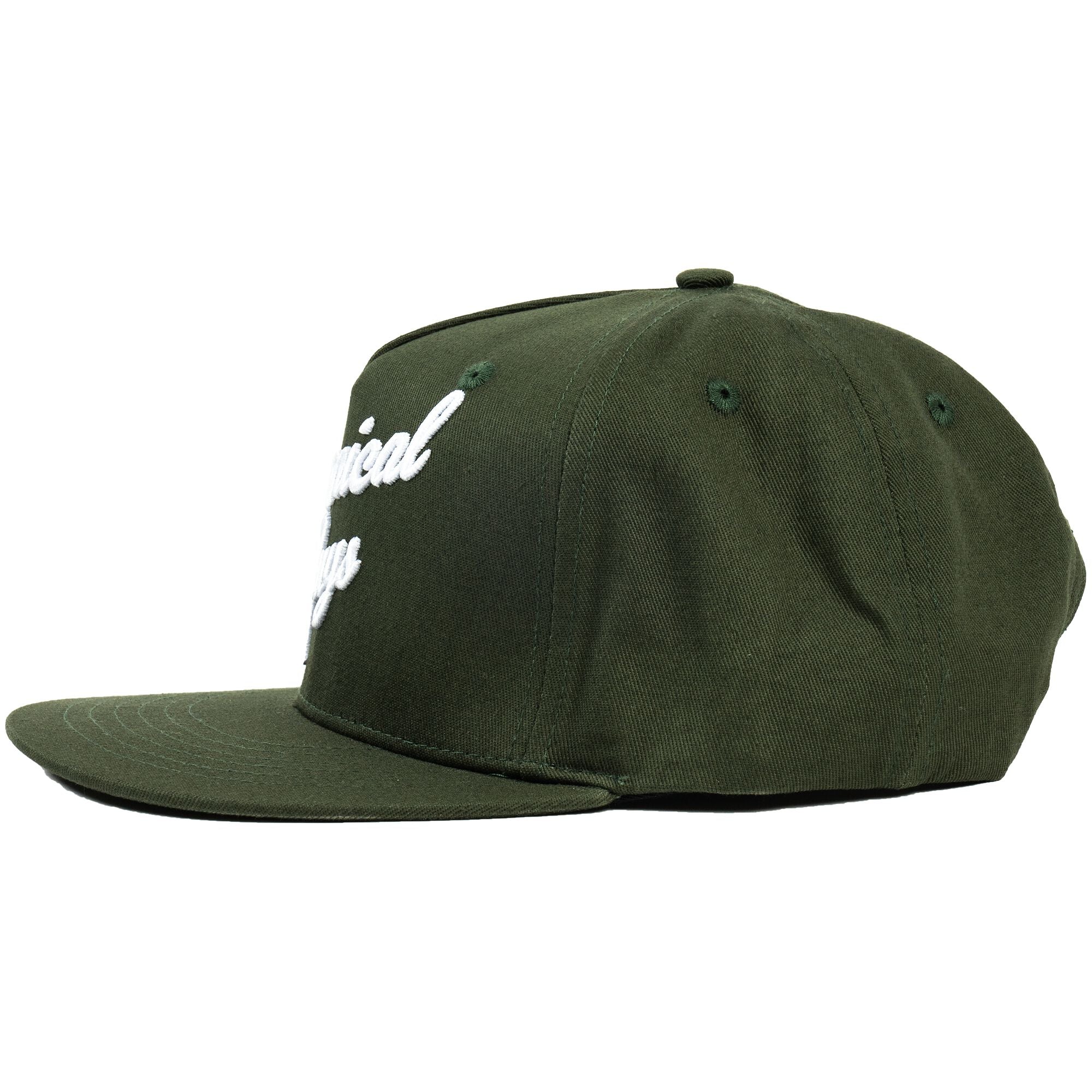 Snap-It-Back Olive Green Script Hat 2 Snap-It-Back Olive Green Script Hat
