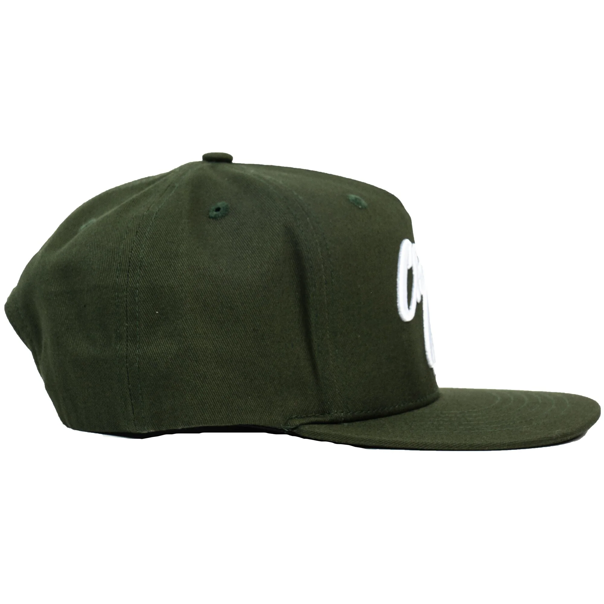 Snap-It-Back Olive Green Script Hat 3 Snap-It-Back Olive Green Script Hat