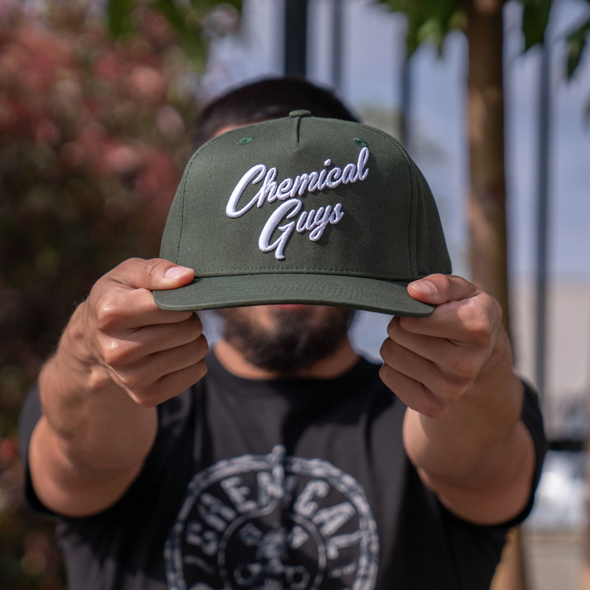 Snap-It-Back Olive Green Script Hat 6 Snap-It-Back Olive Green Script Hat