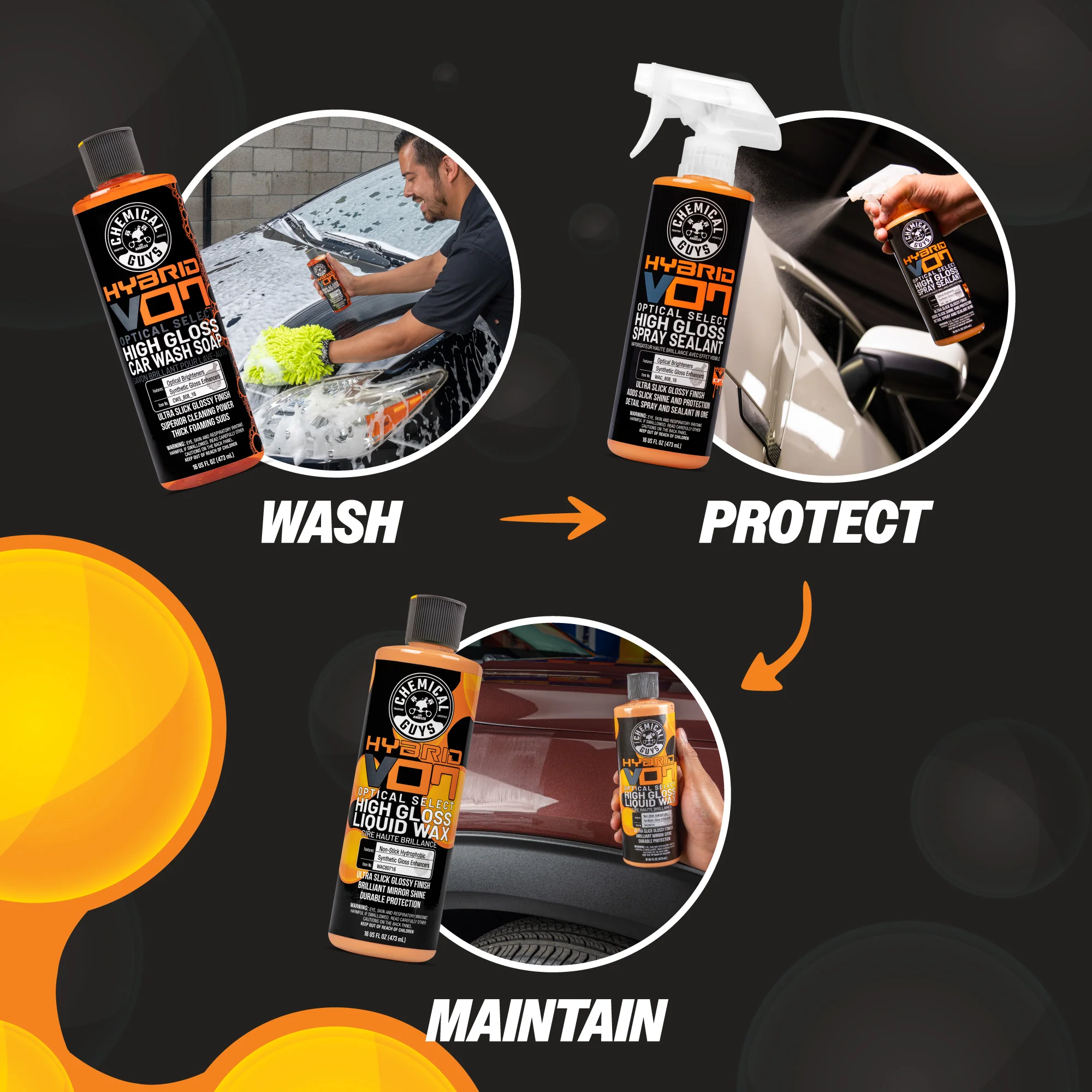 Hybrid V07 Optical Select Wash, Wax & Sealant Bundle 3 Hybrid V07 Optical Select Wash, Wax & Sealant Bundle